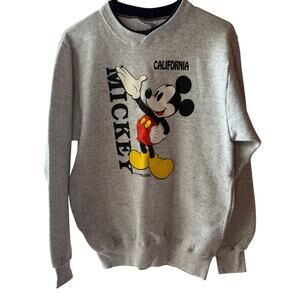 Vintage Velva Sheen Mickey Mouse California Sweatshirt M USA Disney 80s